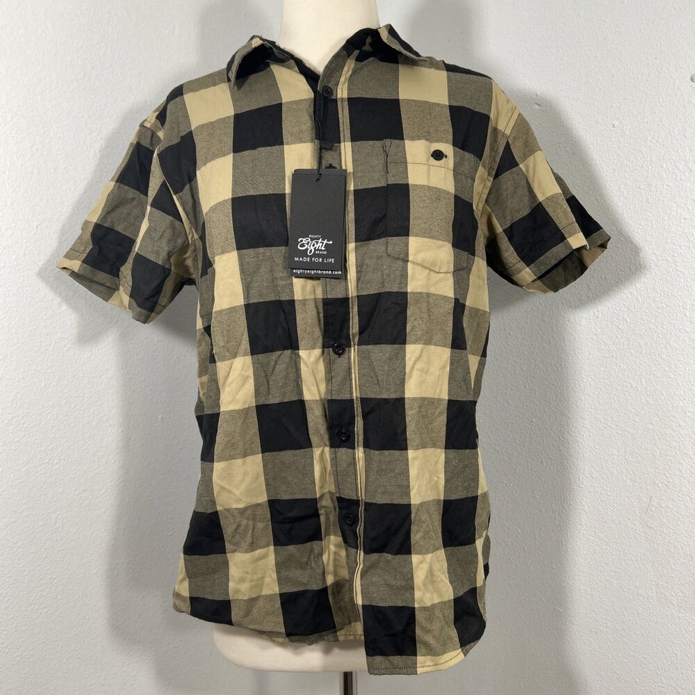 Eighty Eight Brand Shirt Mens S Plaid Button Up Casual Classic